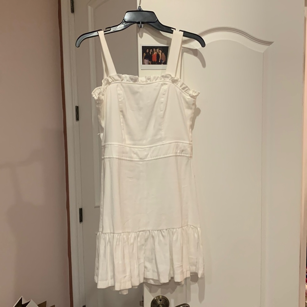 aqua white summer dress